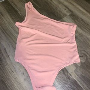Pink One Strap Bodysuit
